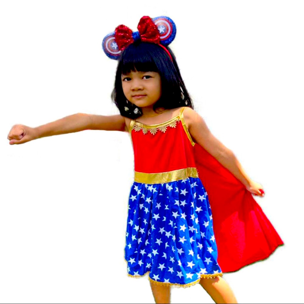 Little Girls’ Dress Up Party Dress with Headband Size 5.